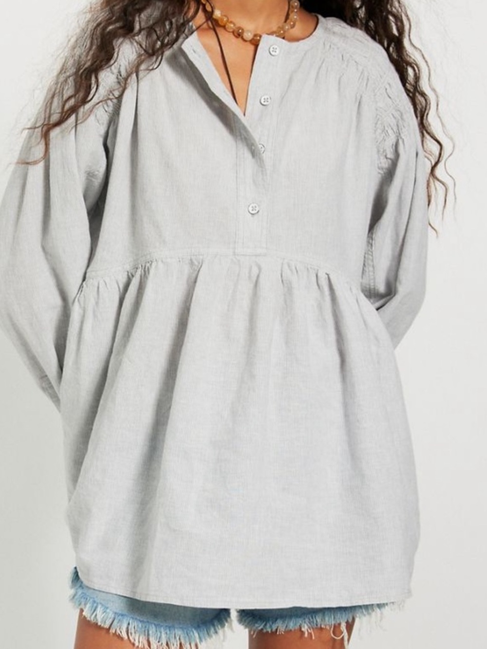 NWT! FREE PEOPLE! 'Alana Linen Tunic Top' in Medium (can fit multiple sizes)!